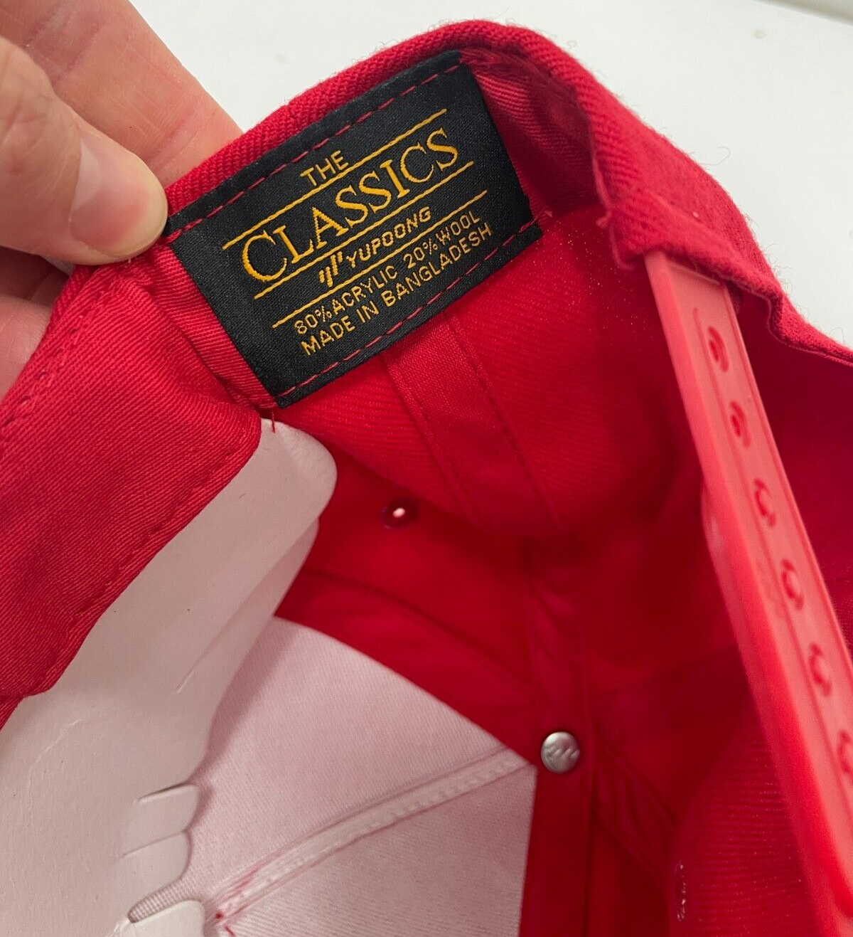 Wu-Tang Clan OS Snapback Hat Red/Yellow Adjustable Wool Blend Rap Hip Hop