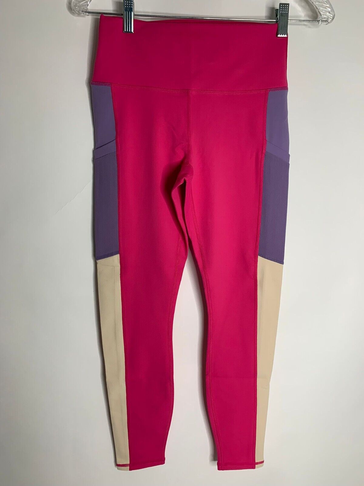 Fabletics Womens S Mila High Waisted Pocket Legging Short Plush Pink Powerhold