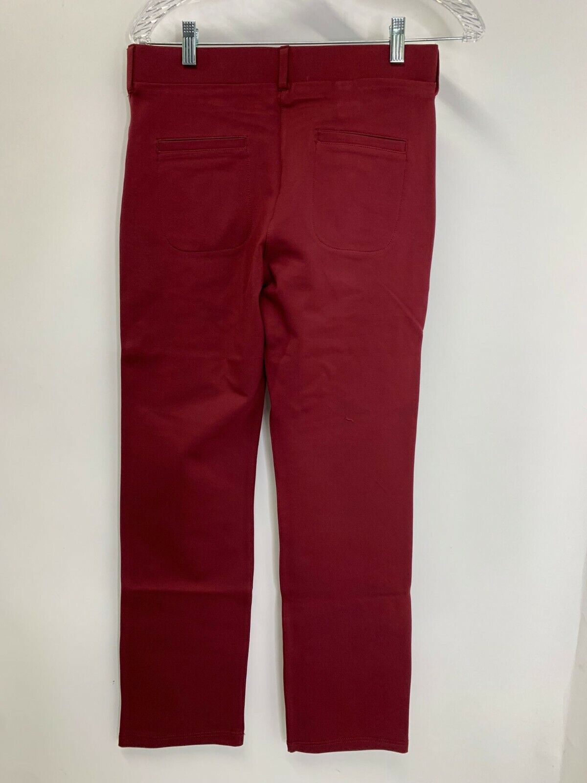 Betabrand Womens PM Sangria Wine Red 7 Pocket Dress Pant Yoga Pants Straight Leg