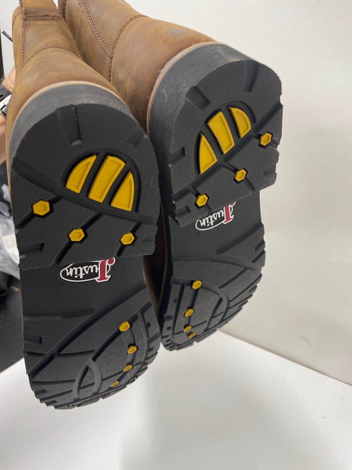 Justin Boots Mens 12EE Drywall 8" Waterproof Lace-Up Work Boot Brown SE960