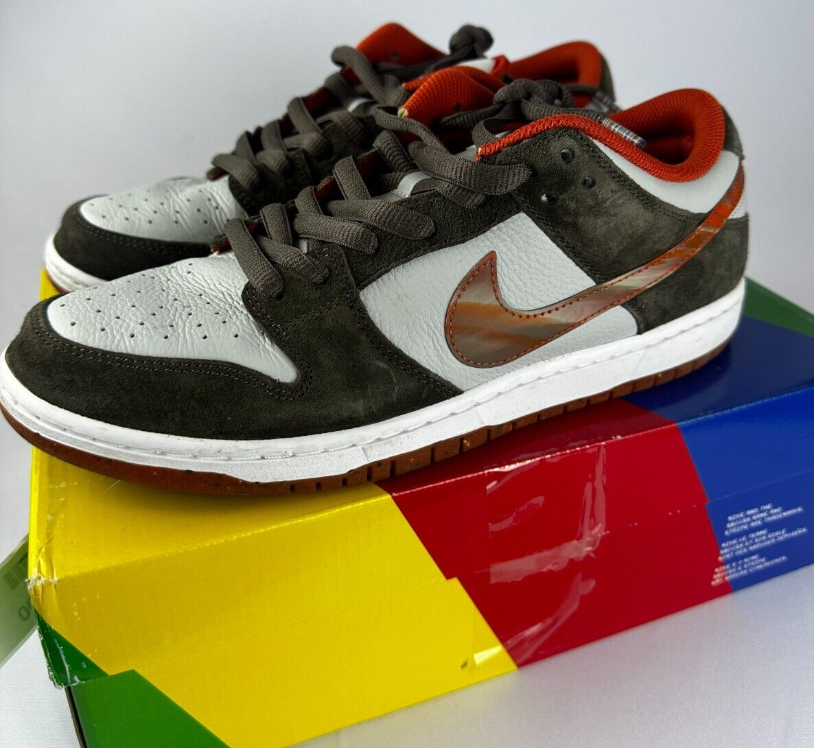 Nike Men's 10.5 Crushed D.C. x Dunk Low SB Golden Hour Skate DH7782 001 Shoes