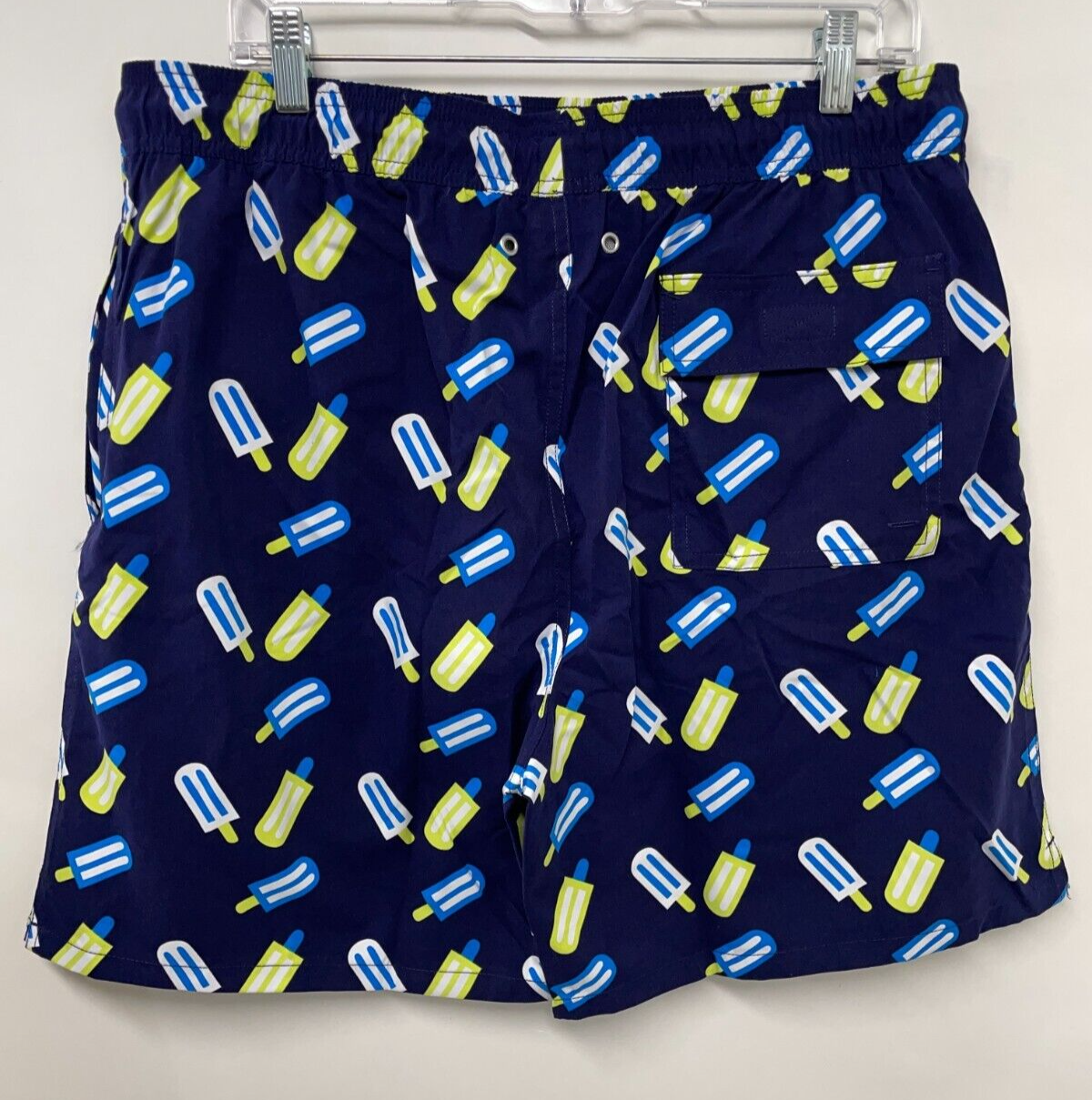 Tom & Teddy Mens XL Swim Trunks Blue & Lime Ice Lollies Swimsuit UPF 50+ NWT