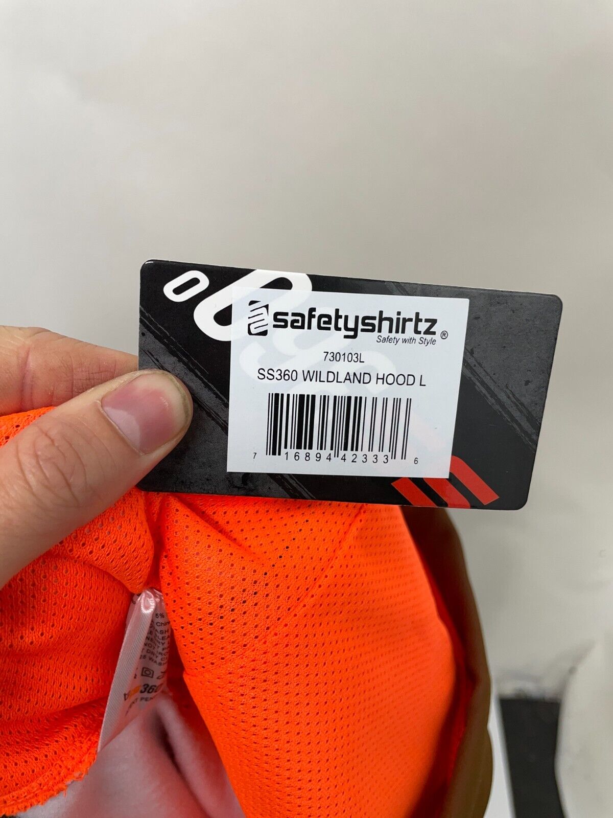 Safety Shirtz Mens L SS360º Wildland Sasquatch Class 3 Type-R Hoodie Orange