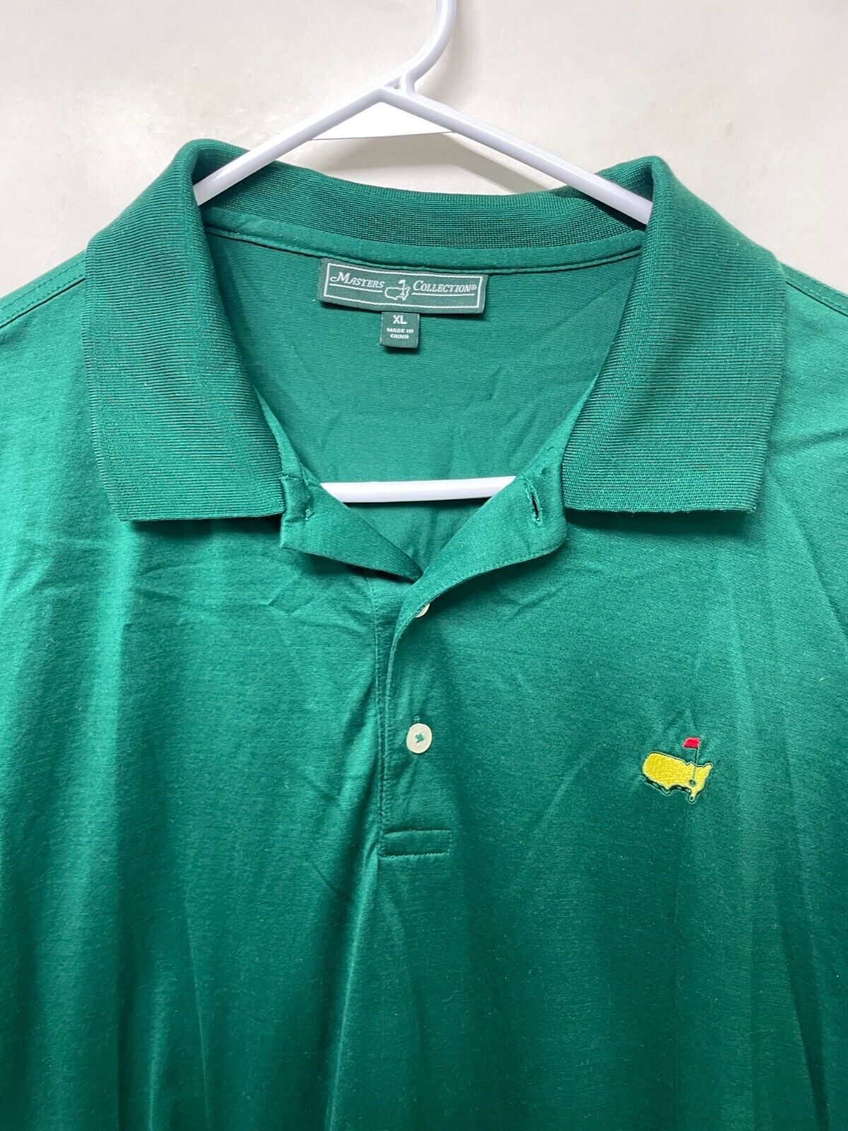 Masters Collection Mens XL Polo Golf Shirt Green Embroidered Logo Short Sleeve
