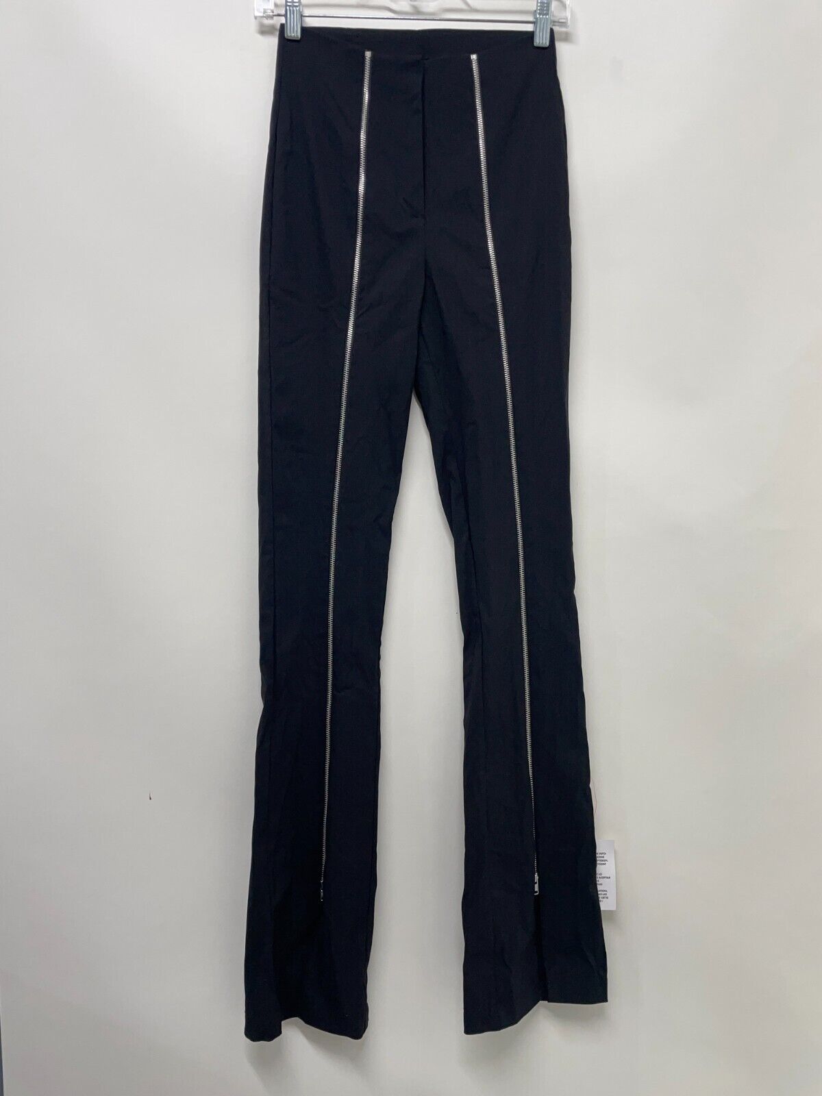 AsYou Womens 0 Split Hem Trouser Zip Detail Pants Black High Rise 115843789 ASOS