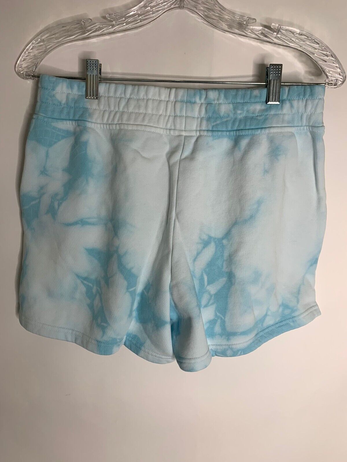 Fabletics Womens S Shiloh Short Soft Blue Tie Dye Sweat Shorts Gym Athletic