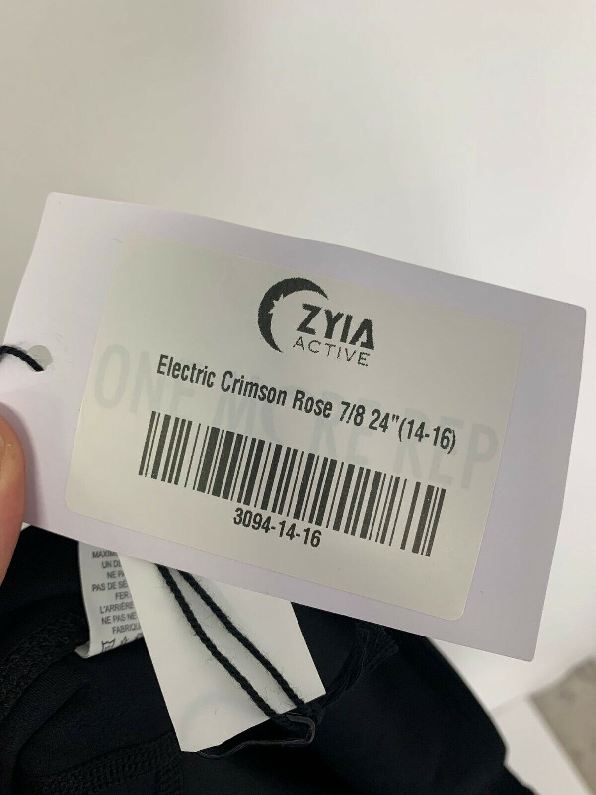 Zyia Womens L 7/8 24" Legging Yoga Pants Electric Crimson Rose Black Floral