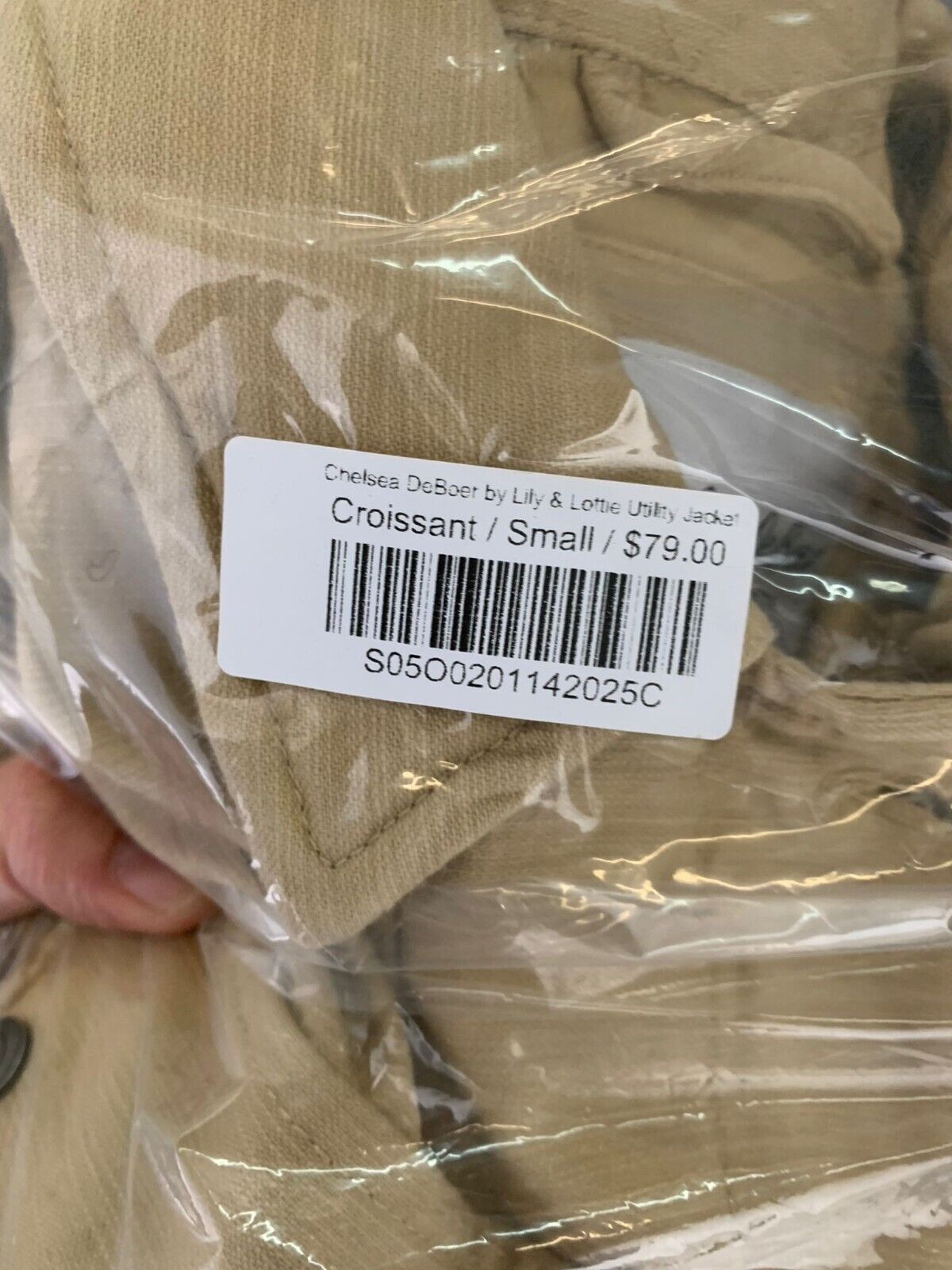 Chelsea DeBoer Lily & Lottie Womens S Utility Jacket Croissant Field Military