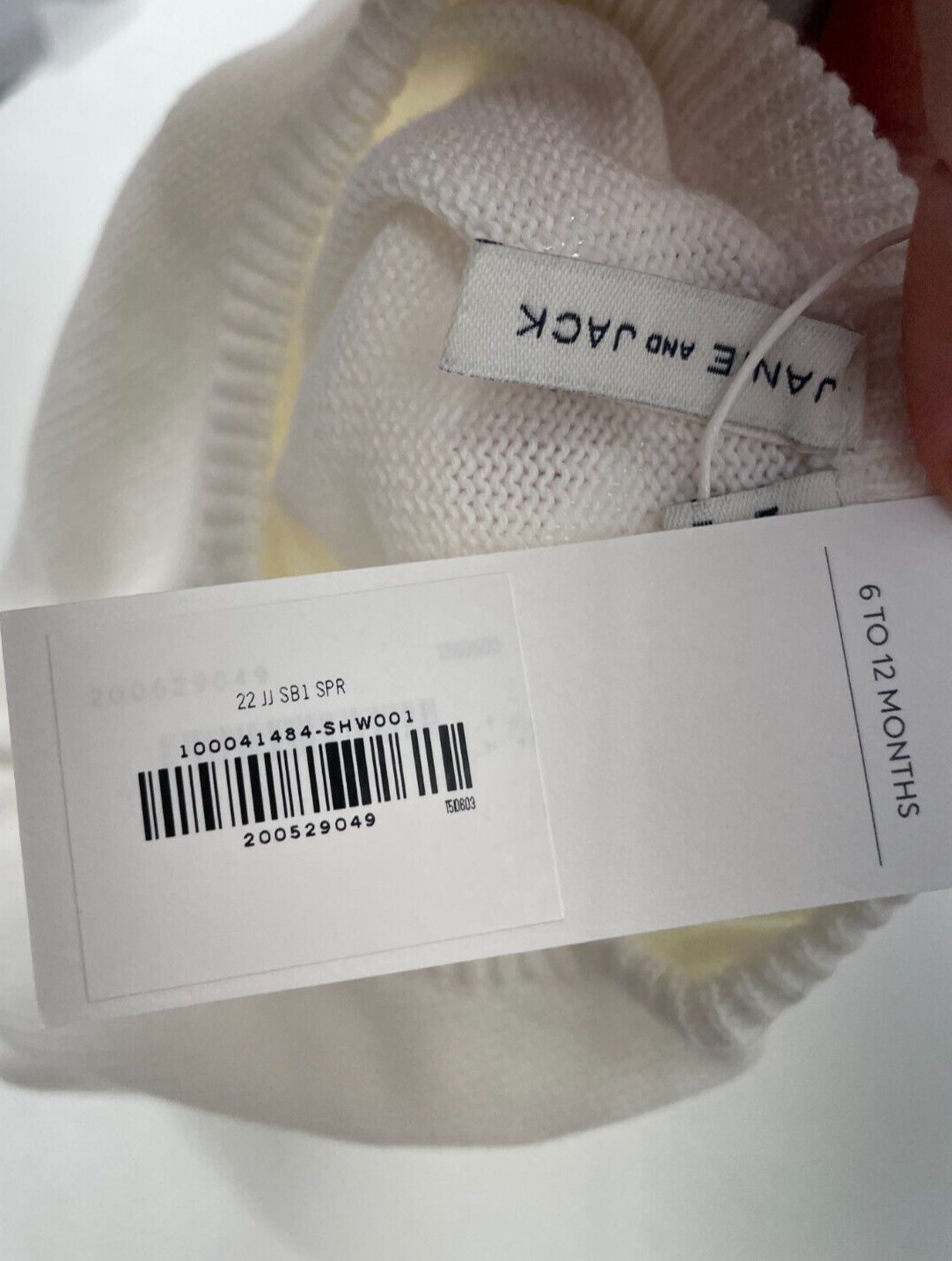 Janie and Jack Baby 6-12M Scalloped Cardigan White Sweater Button-Up Sweater