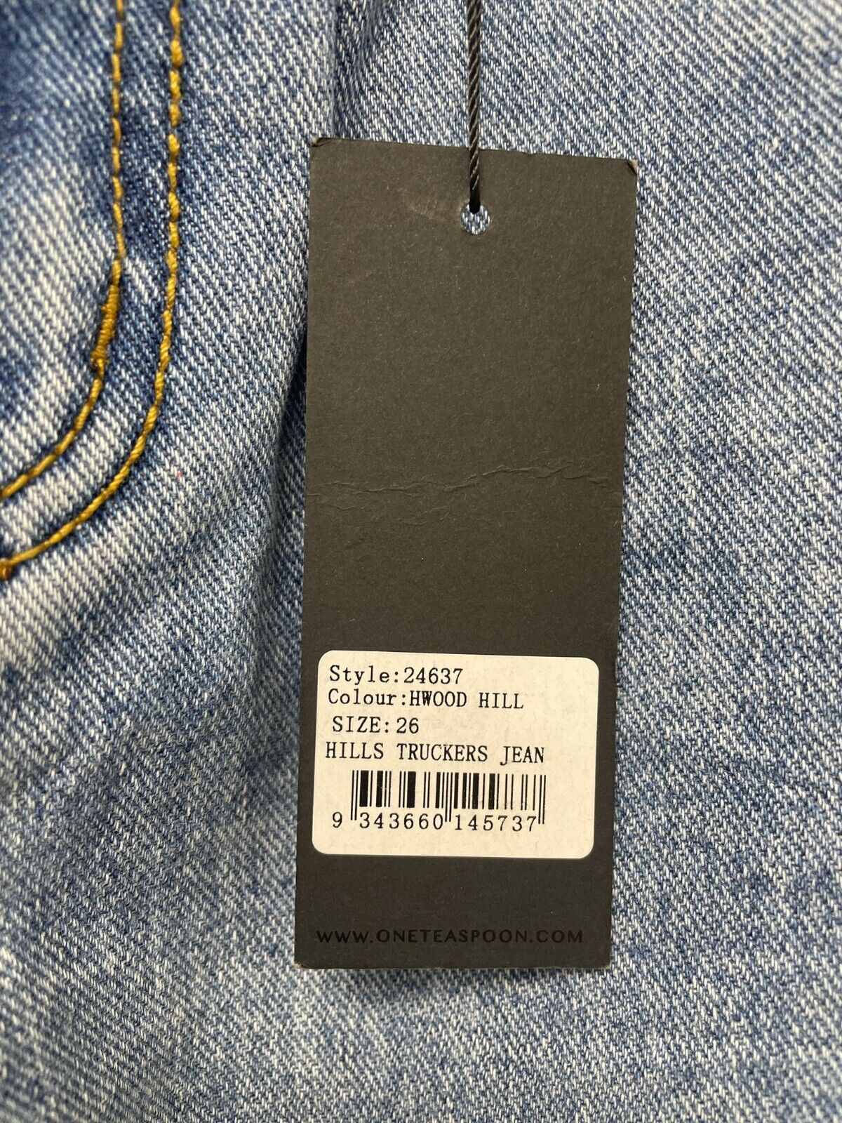 One Teaspoon x Free People Womens 26 Hills Trucker Jeans Denim Hollywood Wash