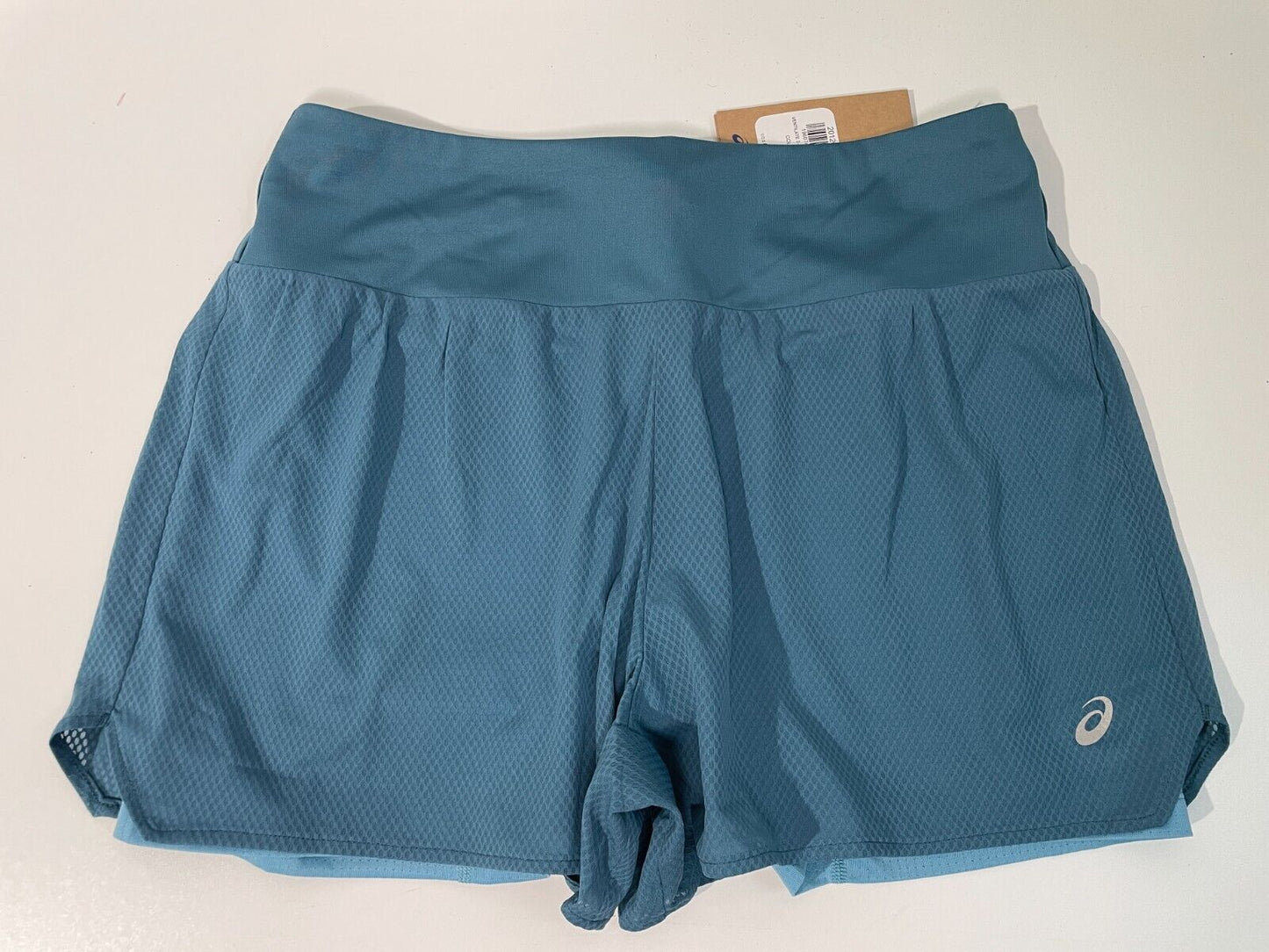 ASICS Womens L Ventilate 2-N-1 3.5In Running Short Gloomy Sea/Gris Blue 2012C405