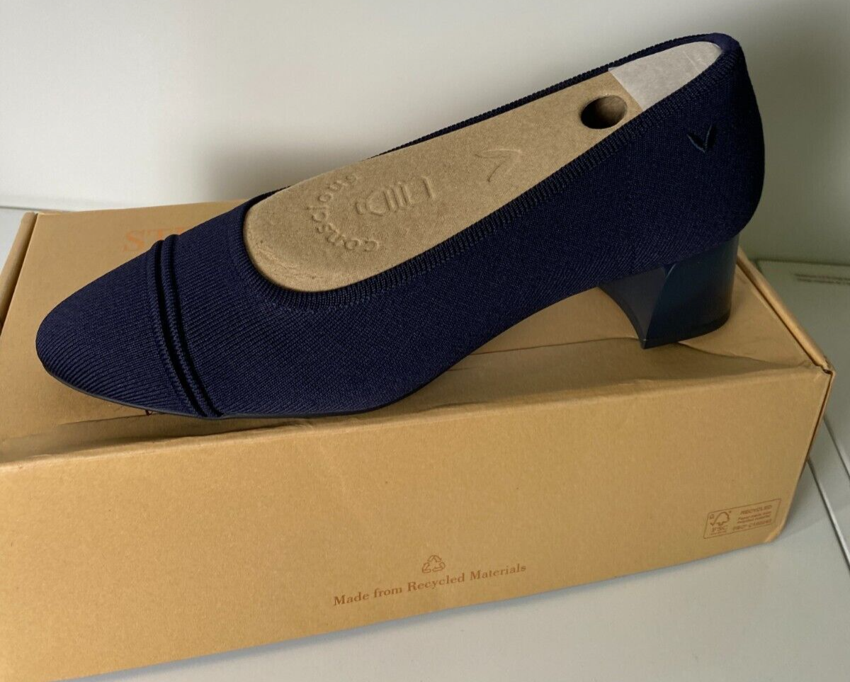 Vivaia Womens 11 EU 43 Julie 2.0 Pro Round-Toe Chunky Block Heel Pump Shoes Navy