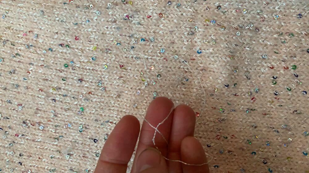 Rebecca Minkoff Womens S Pale Pink Sequin Scoop Neck Pullover Knit Katia Sweater