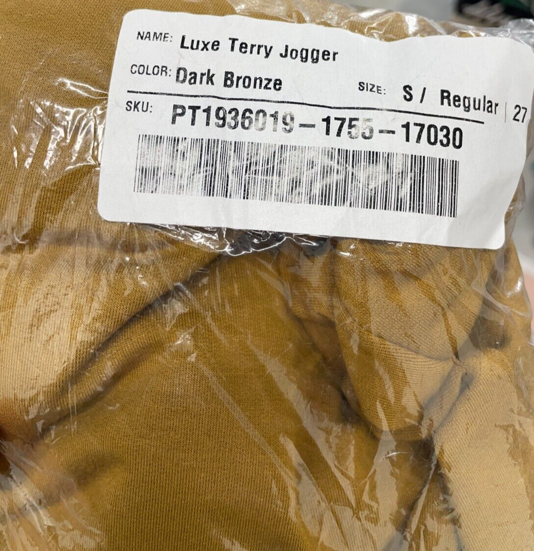 Fabletics Womens S Luxe Terry Jogger Pants Dark Bronze Athletic PT1936019-1755