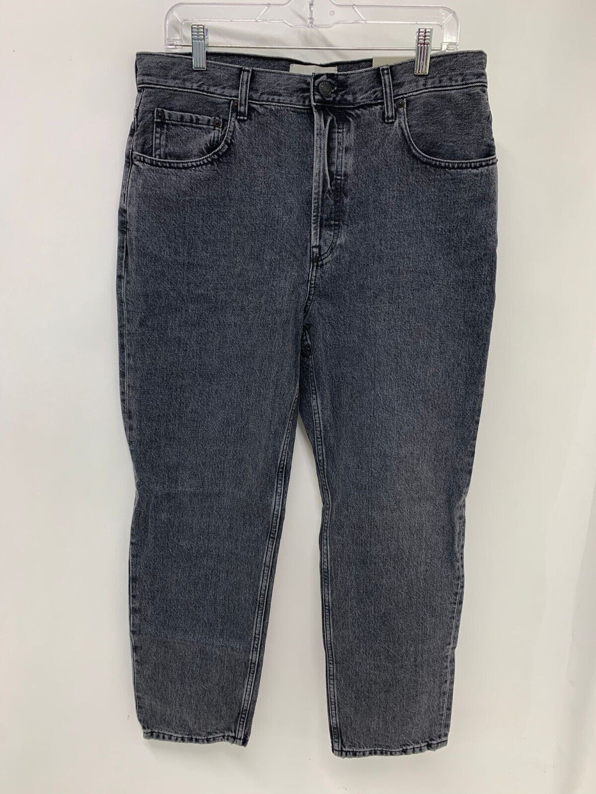 Everlane Womens 31 The 90s Cheeky Jean High Rise Ankle Washed Black Denim