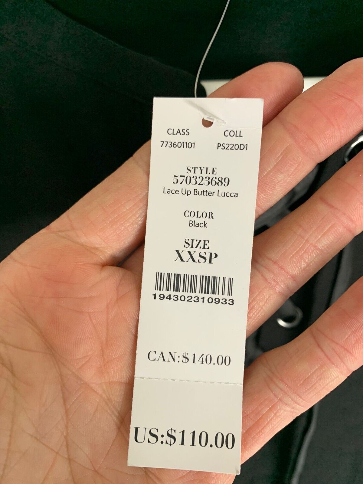 White House Black Market Womens XXSP PXXS Long Sleeve Cozy Lace Up Tunic Top