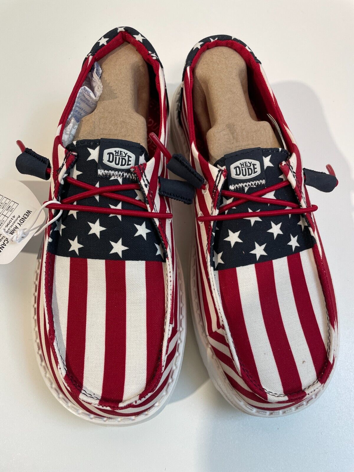 Hey Dude Women's W6 Wendy Americana Slip On Canvas Sneaker Shoes 41096-9CW
