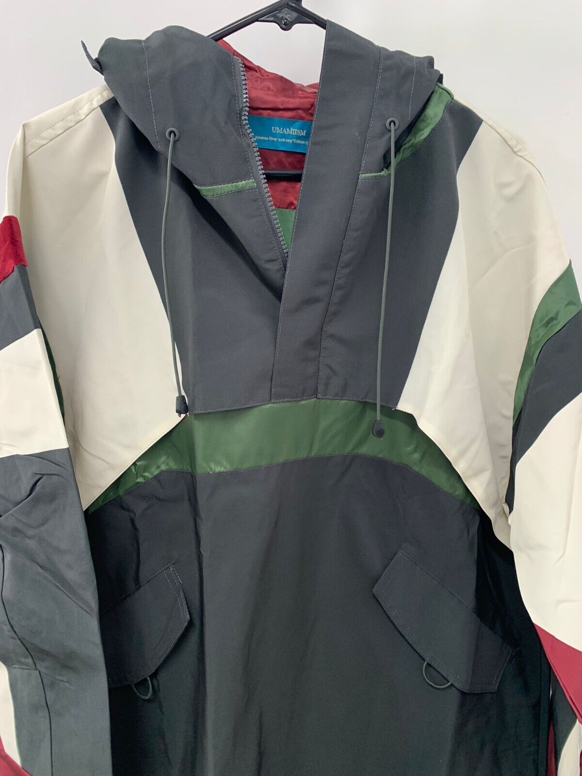 Umamiism Mens L Automne Hiver 2018-19 Witch Print Rain Trench Coat Hooded Jacket