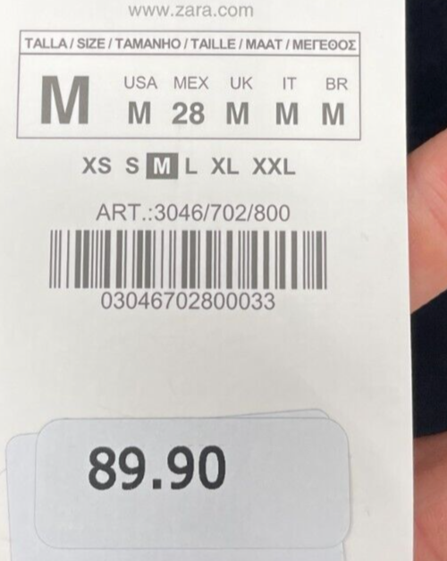 ZARA Womens M Fitted Pea Coat With Shoulder Pads Black Double Button V-Neck