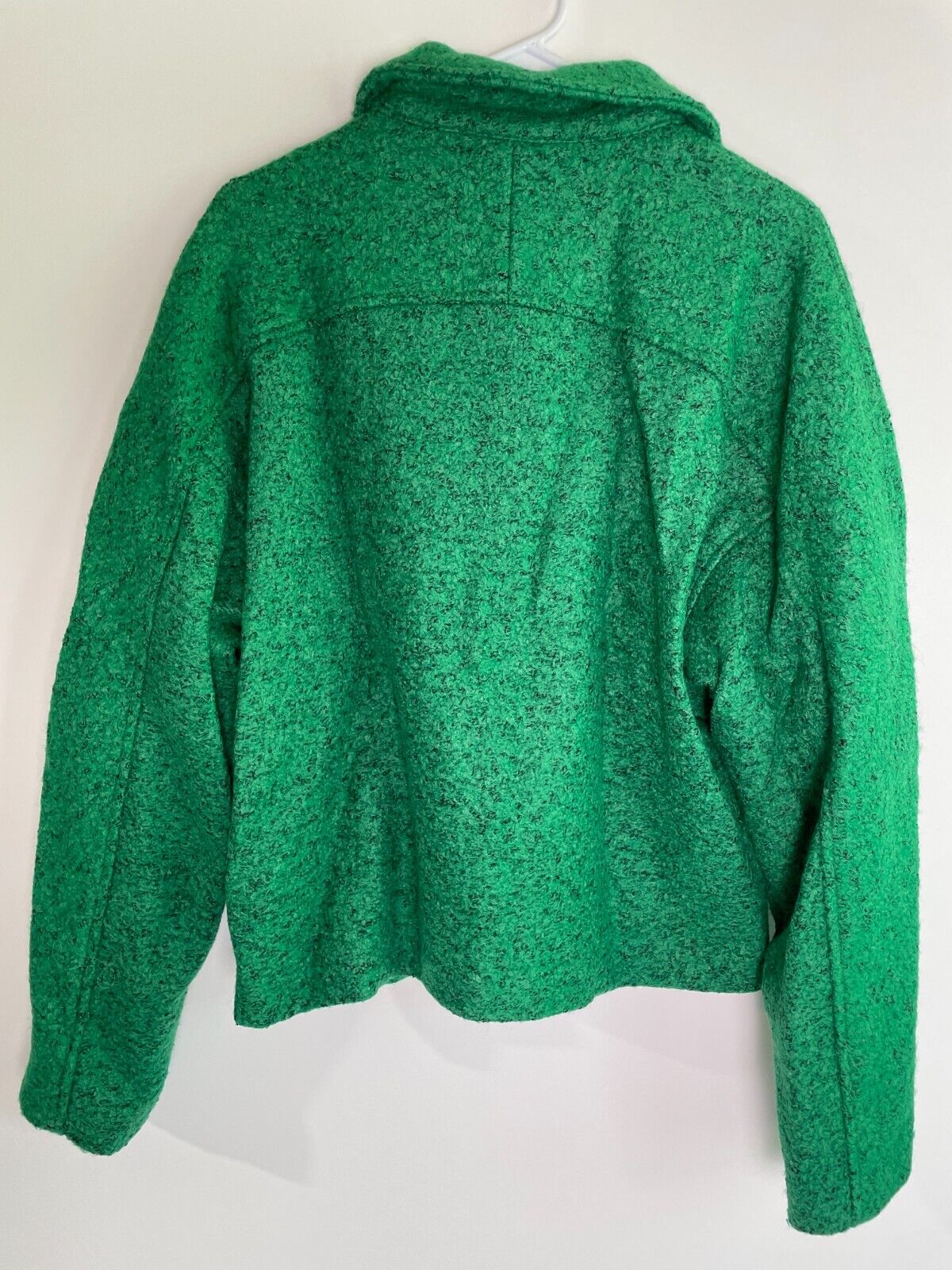 Fashion Nova Men's L Hallron Textured Cropped Zip Up Jacket Green ZDF01C410020
