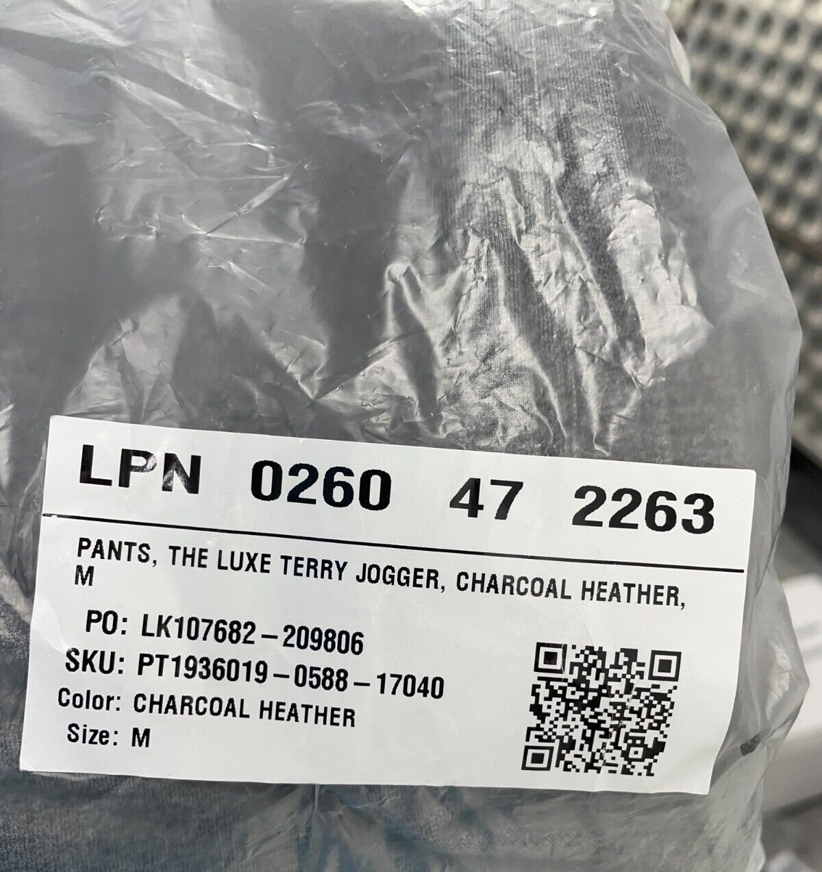 Fabletics Women's M Lounge Terry Drawstring Jogger Charcoal Heather PT1936019