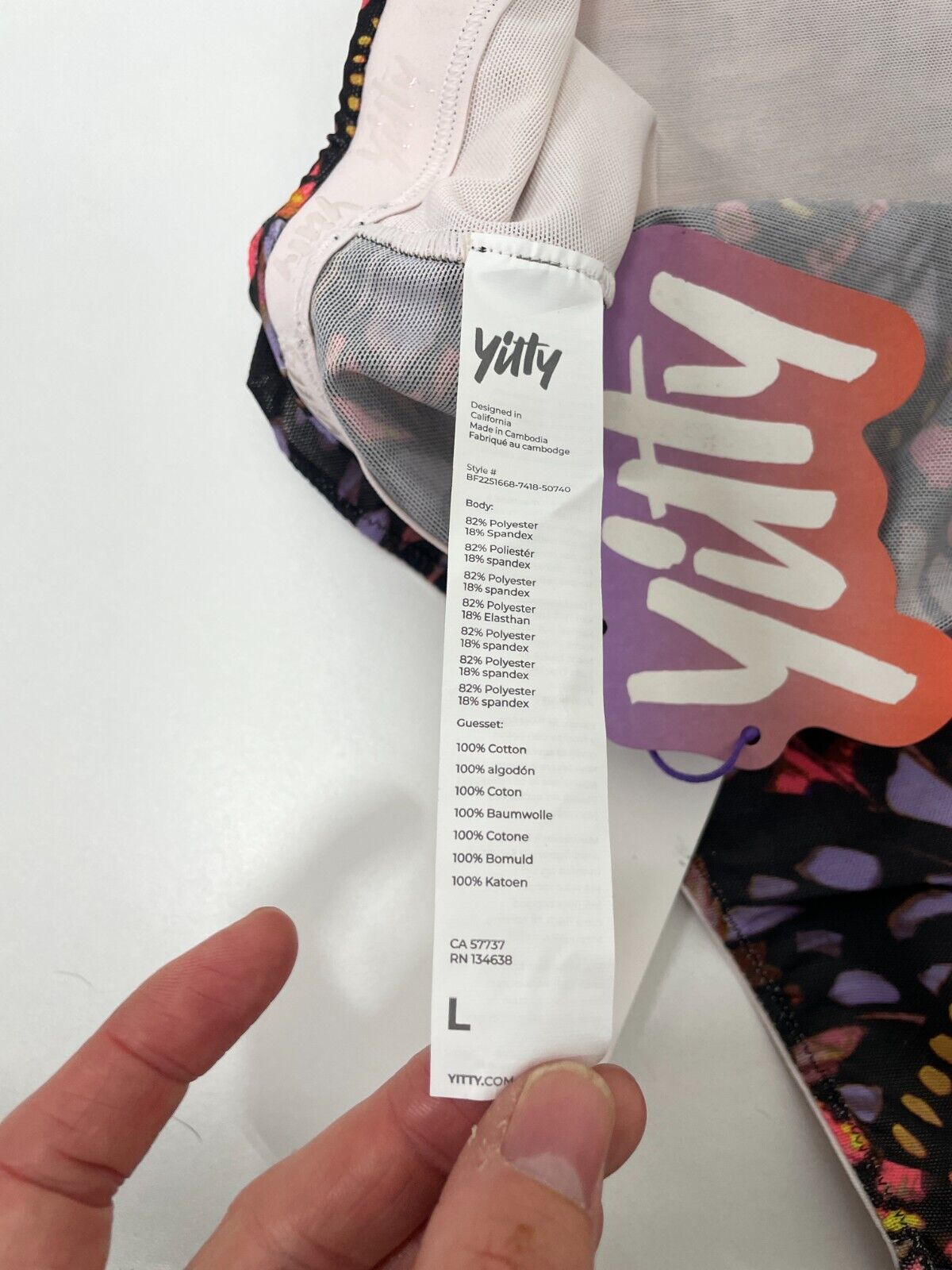 Yitty Women's L Mesh Me Smoothing High Waist Brief Neon Pussy Pink Buttafly NWT