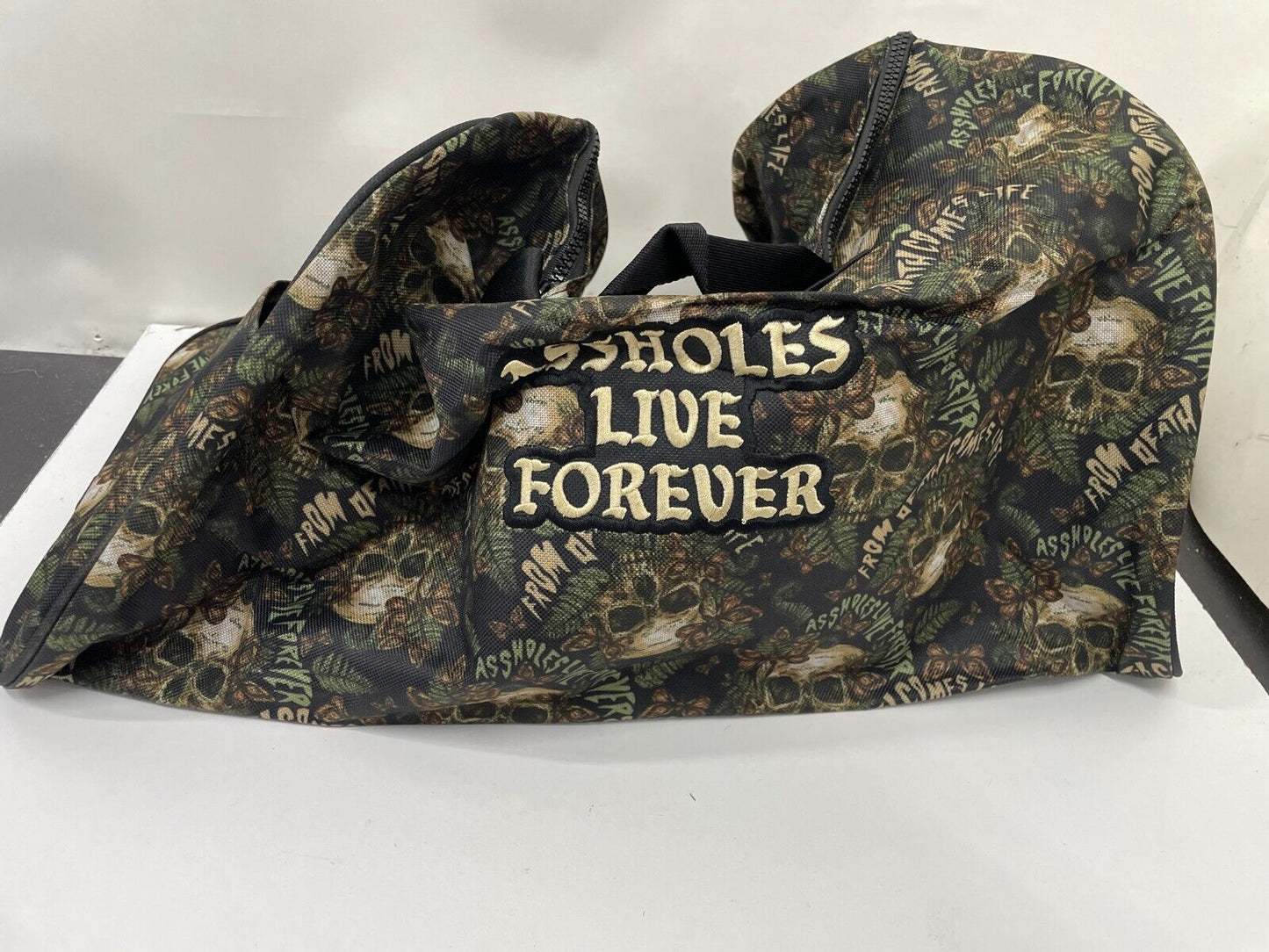 A**holes Live Forever Emotional Baggage From Death Comes Life Duffel Bag ALF