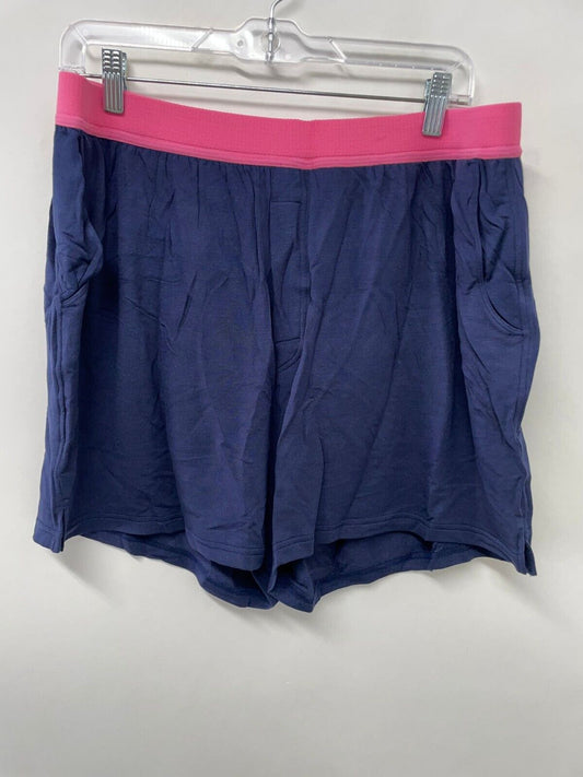 Jambys Mens XL Navy Pink Boxer Shorts with Pockets Lounge Wear Underwear