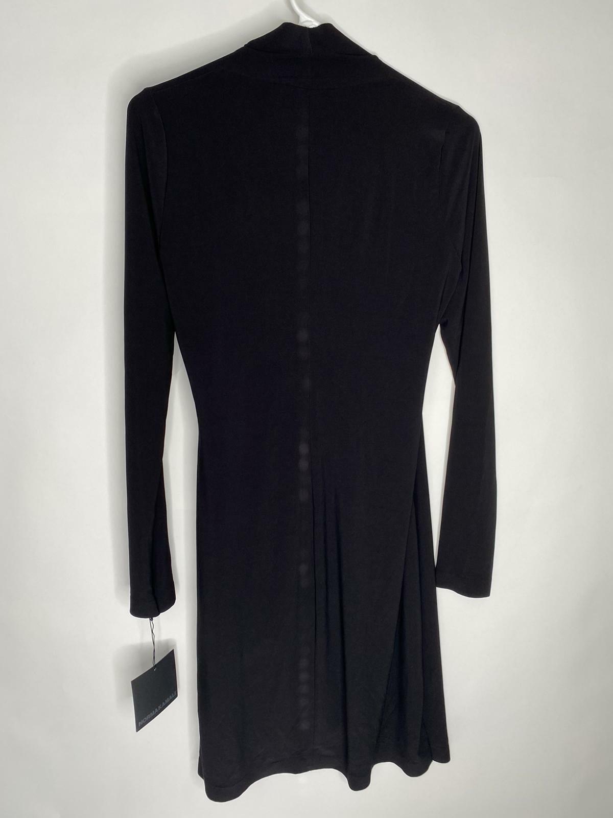 Norma Kamali Womens M Long Sleeve Modern Side Drape Dress
