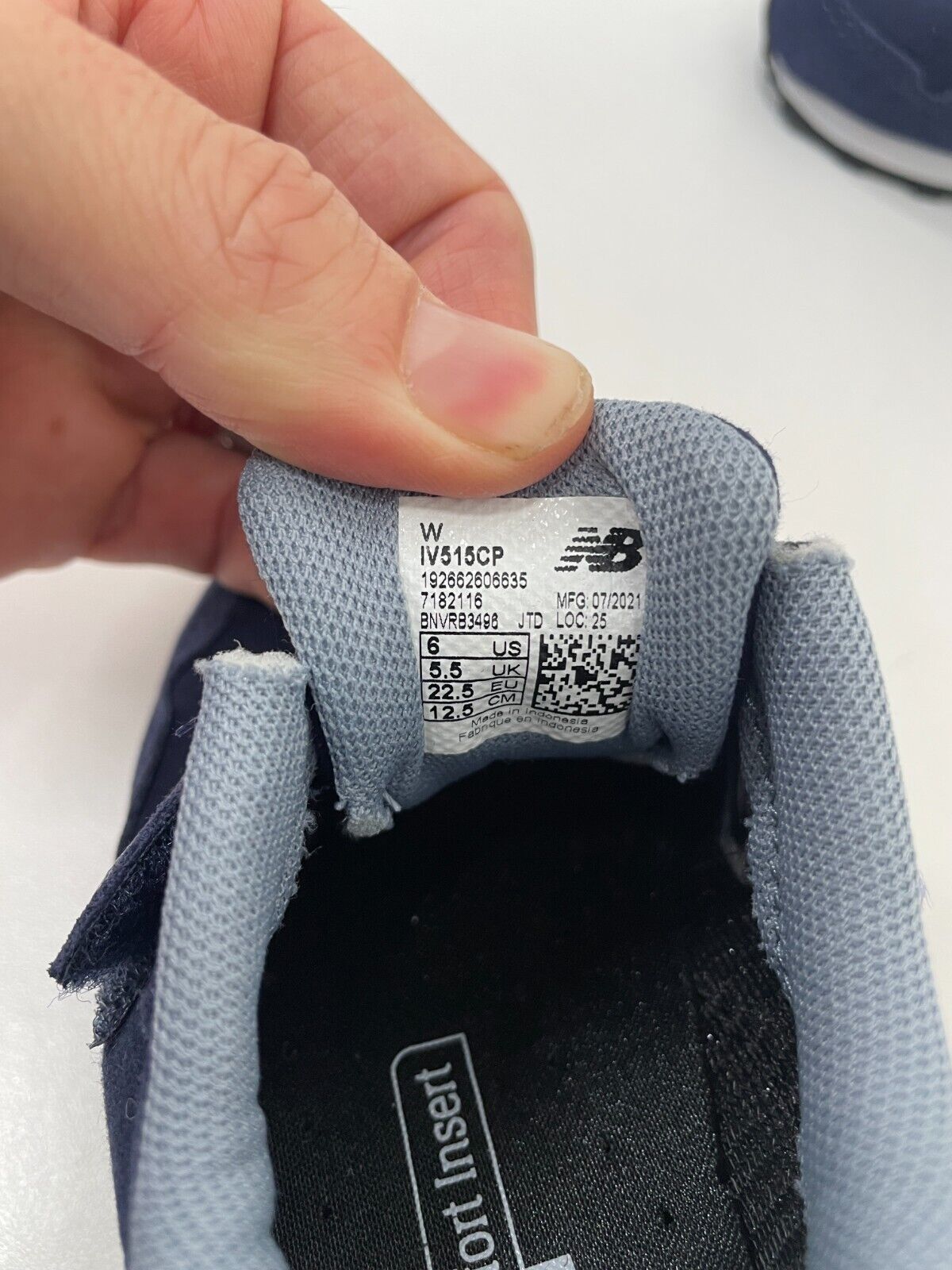 New Balance Toddler Boys 6 Wide 515 Sneaker Shoes Navy Blue Hook & Loop IV515CP