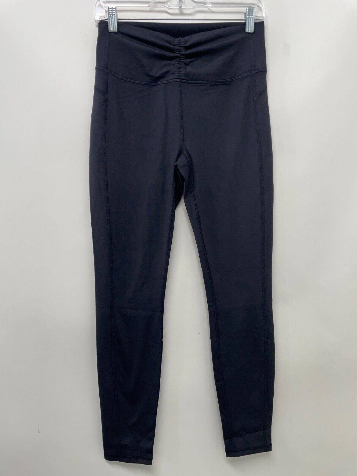 Fabletics Women's L PureLuxe Ultra High Waisted Ruched Legging Black Stretch NWT