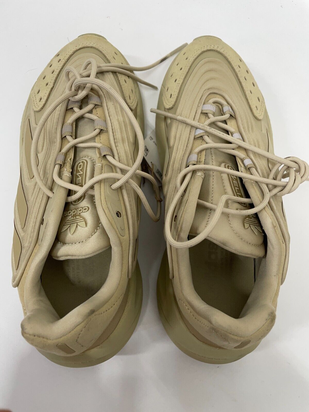 Adidas Mens 7 Ozelia Shoes Savanna Beige GV7685 Low Top Lace Up Rubber Sole 90s