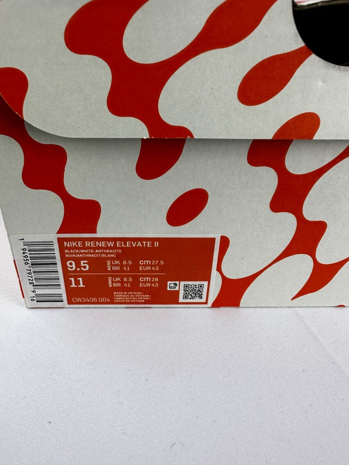 Nike Men's 9.5 Renew Elevate II Black White Low Top Basketball Shoes CW3406 004