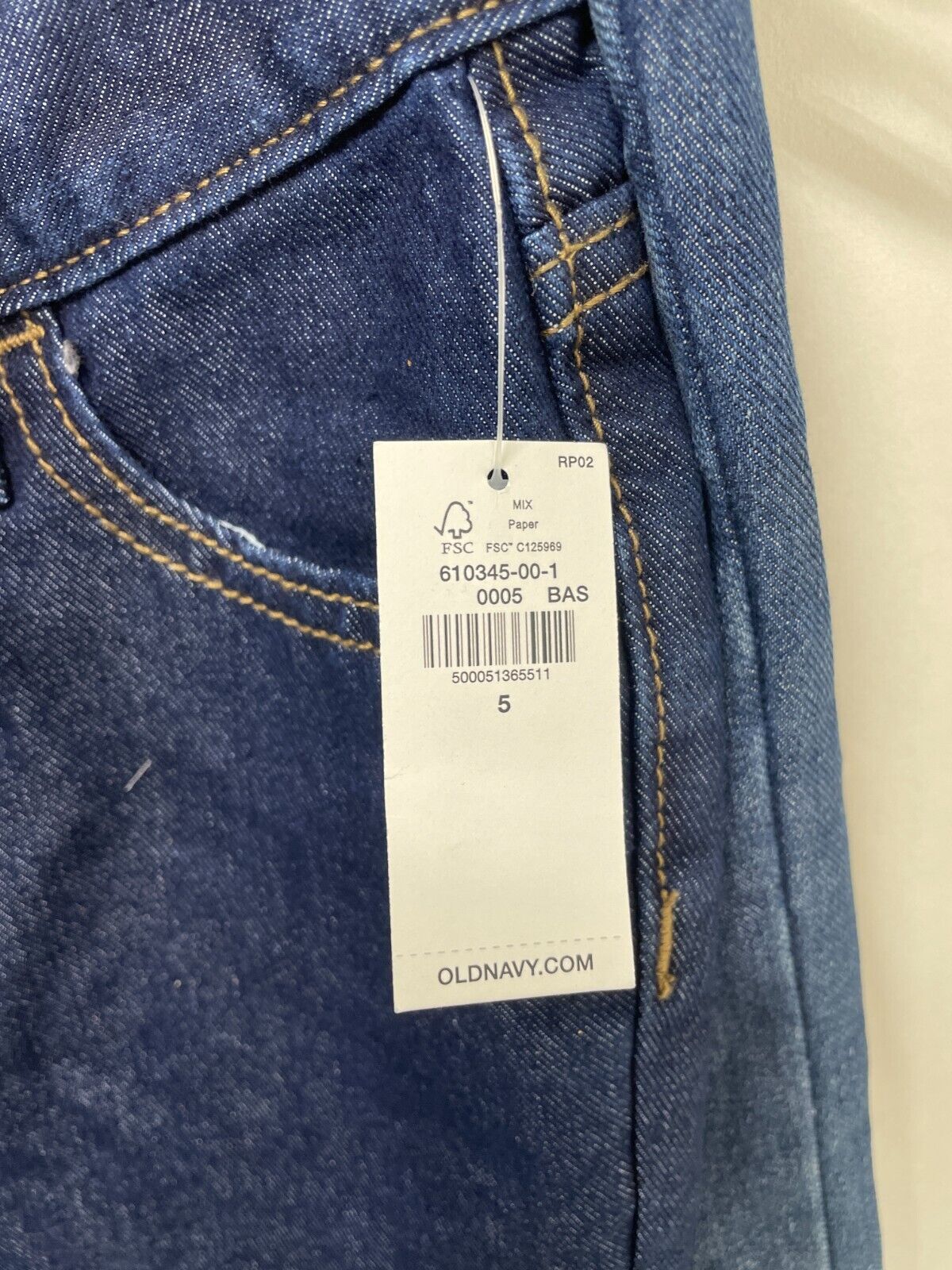 Old Navy Boys 5 Straight Non-Stretch Jeans 2-Pack Dark Blue Built-in Tough NWT