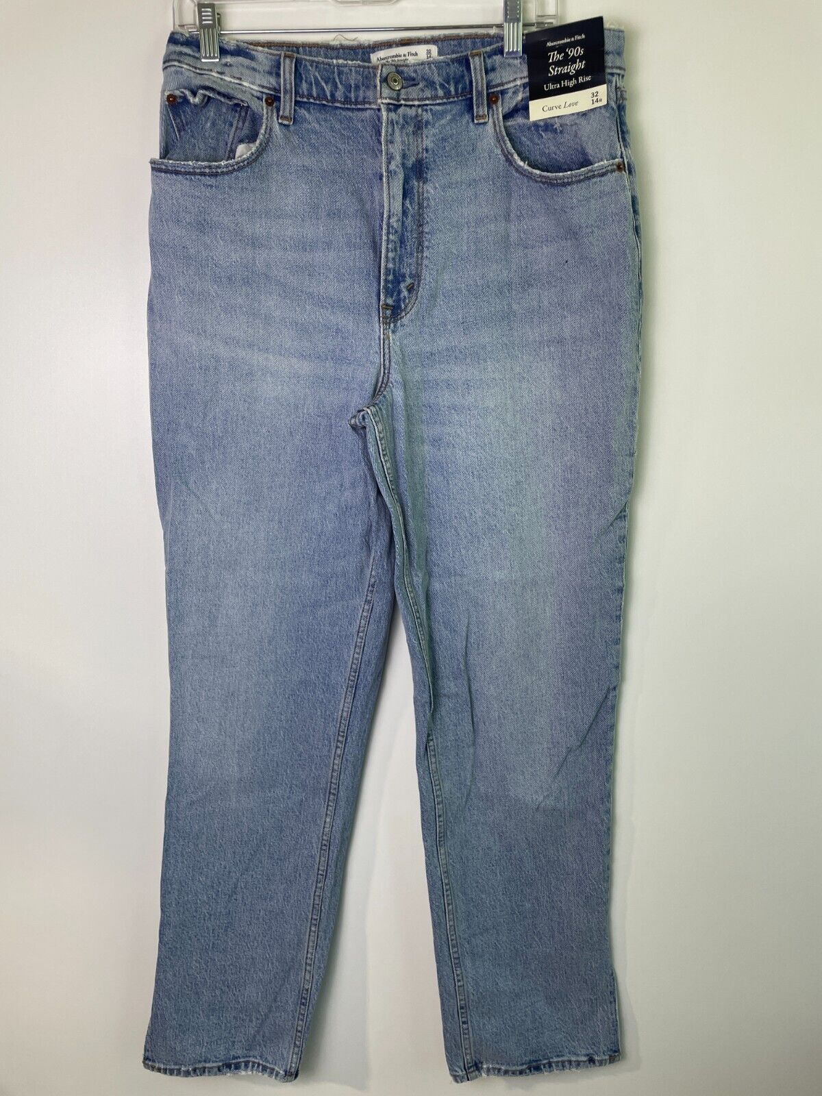Abercrombie & Fitch Womens 32/14R Curve Love Ultra High Rise 90s Straight Jeans