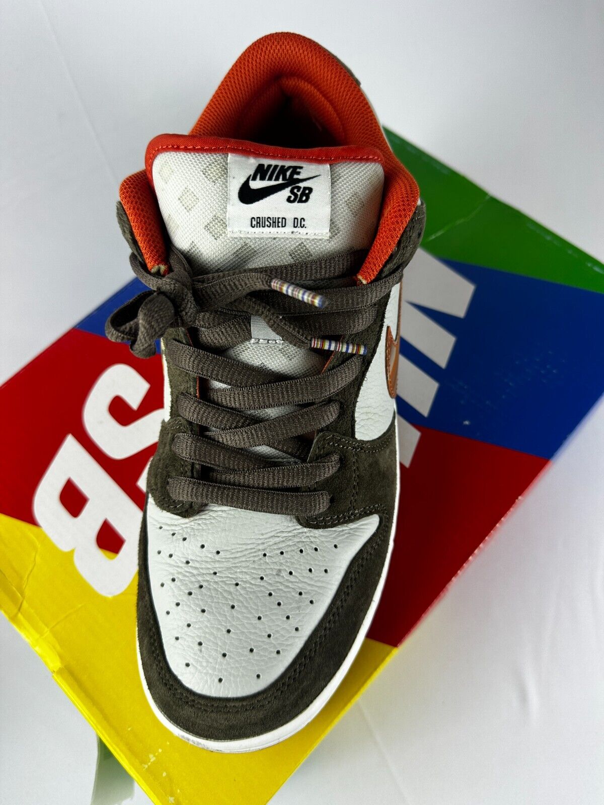 Nike Men's 10.5 Crushed D.C. x Dunk Low SB Golden Hour Skate DH7782 001 Shoes