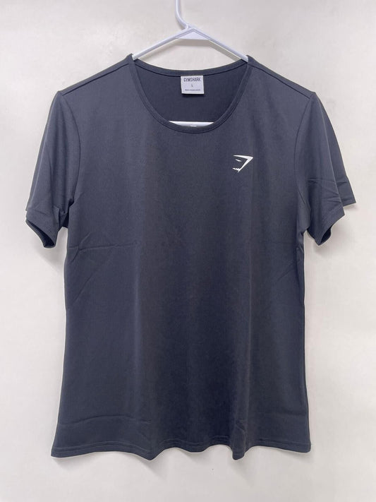 Gymshark Womens L Training Tee Top T Shirt Black B2A5Z Gym Athletic