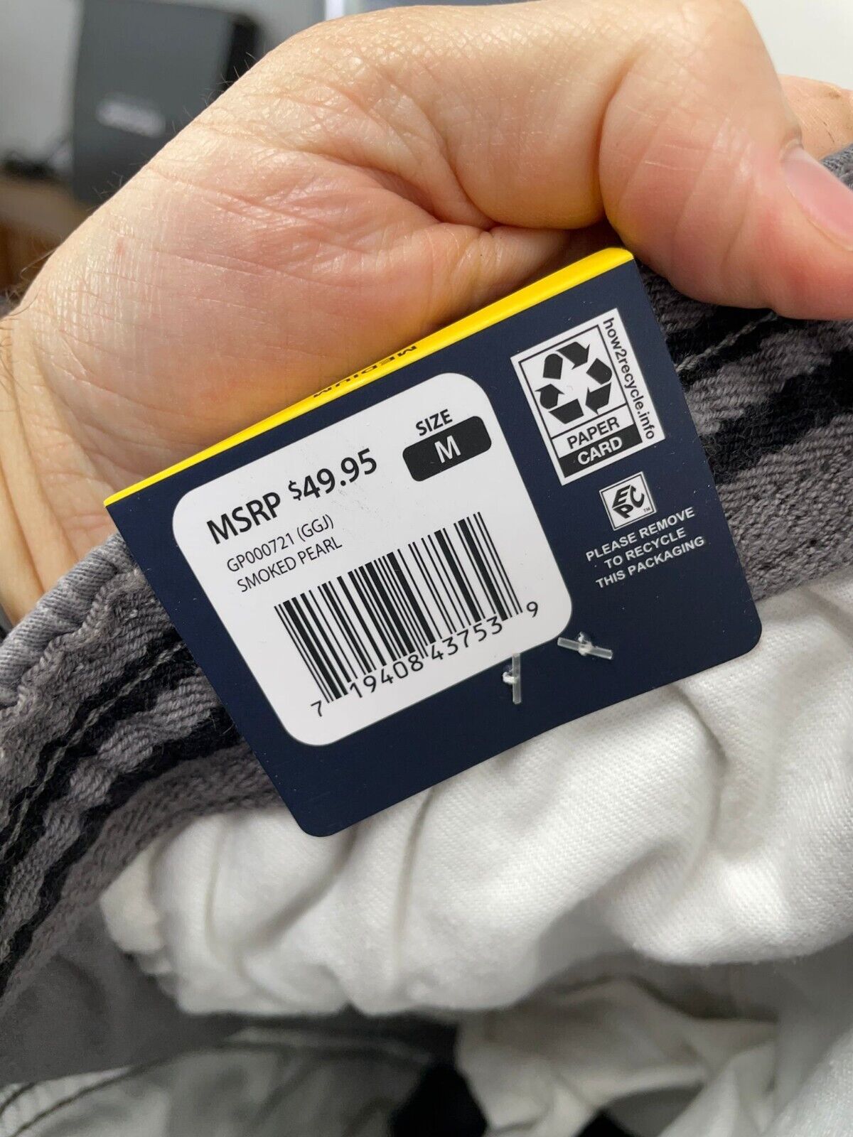 Gap Mens M Twill Jogger Drawstring Pants Blue Smoked Pearl Gray Elastic Waist