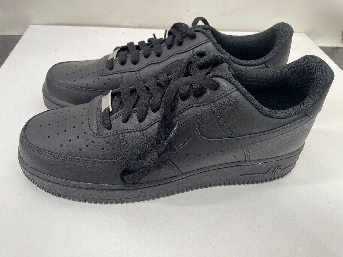 Nike Air Force 1 Mens 11 Supreme 07 Low Top Sneakers Triple Black 315100-001