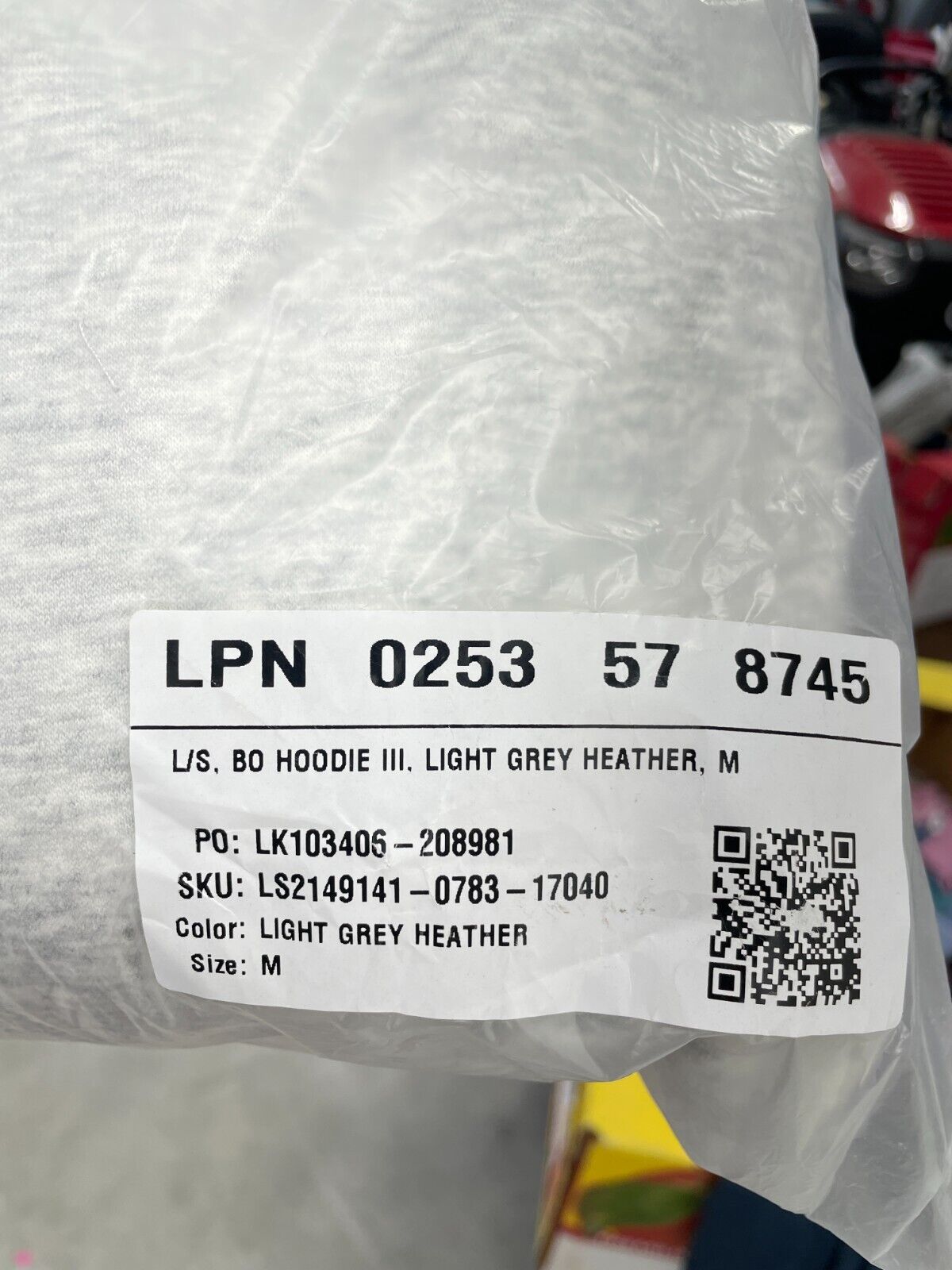 Fabletics Womens M Eco Go-To Hoodie Sweatshirt Light Gray Heather LS2149141-0783