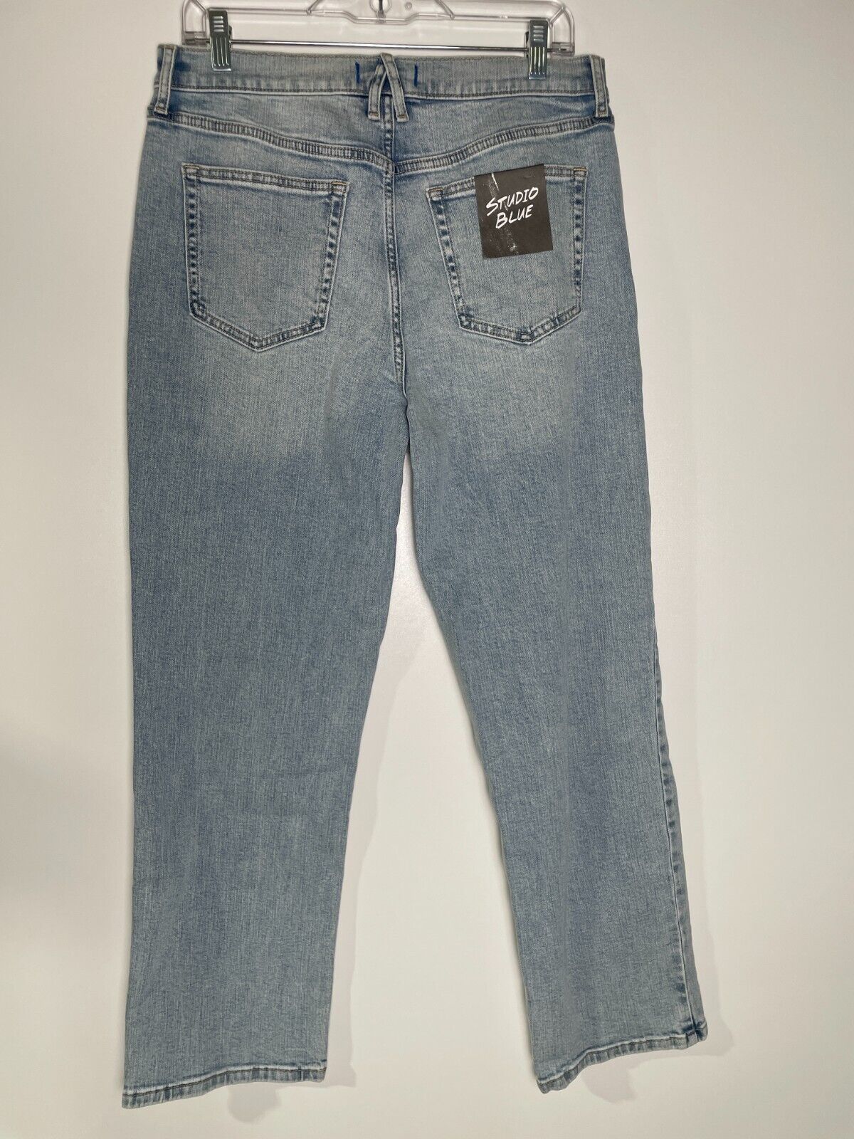 Studio Blue Women 12/31 Olsen Light Wash High Rise Distressed Straight Leg Jeans