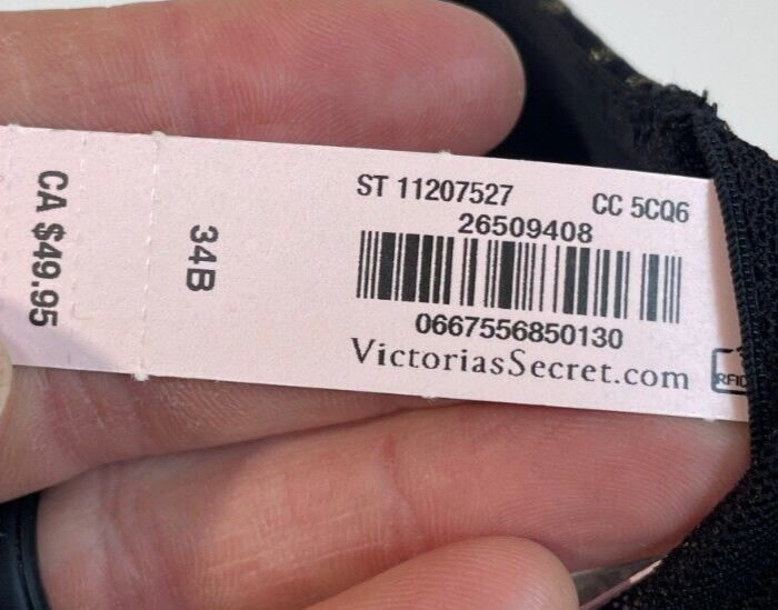Victorias Secret Womens 34B Lightly Lined Full-Coverage Lace Racerback Bra 11207