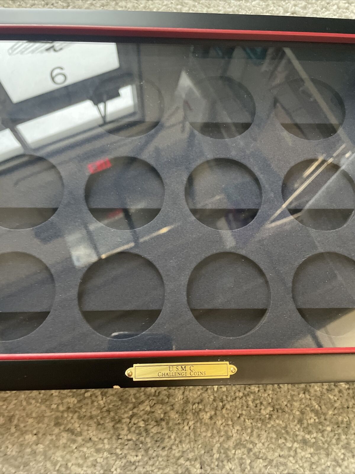 Bradford Exchange Limited Edition USMC Challenge Coins Collection Display Case