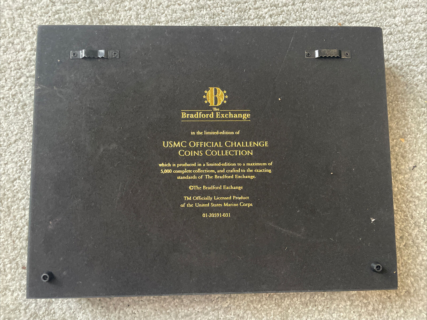 Bradford Exchange Limited Edition USMC Challenge Coins Collection Display Case