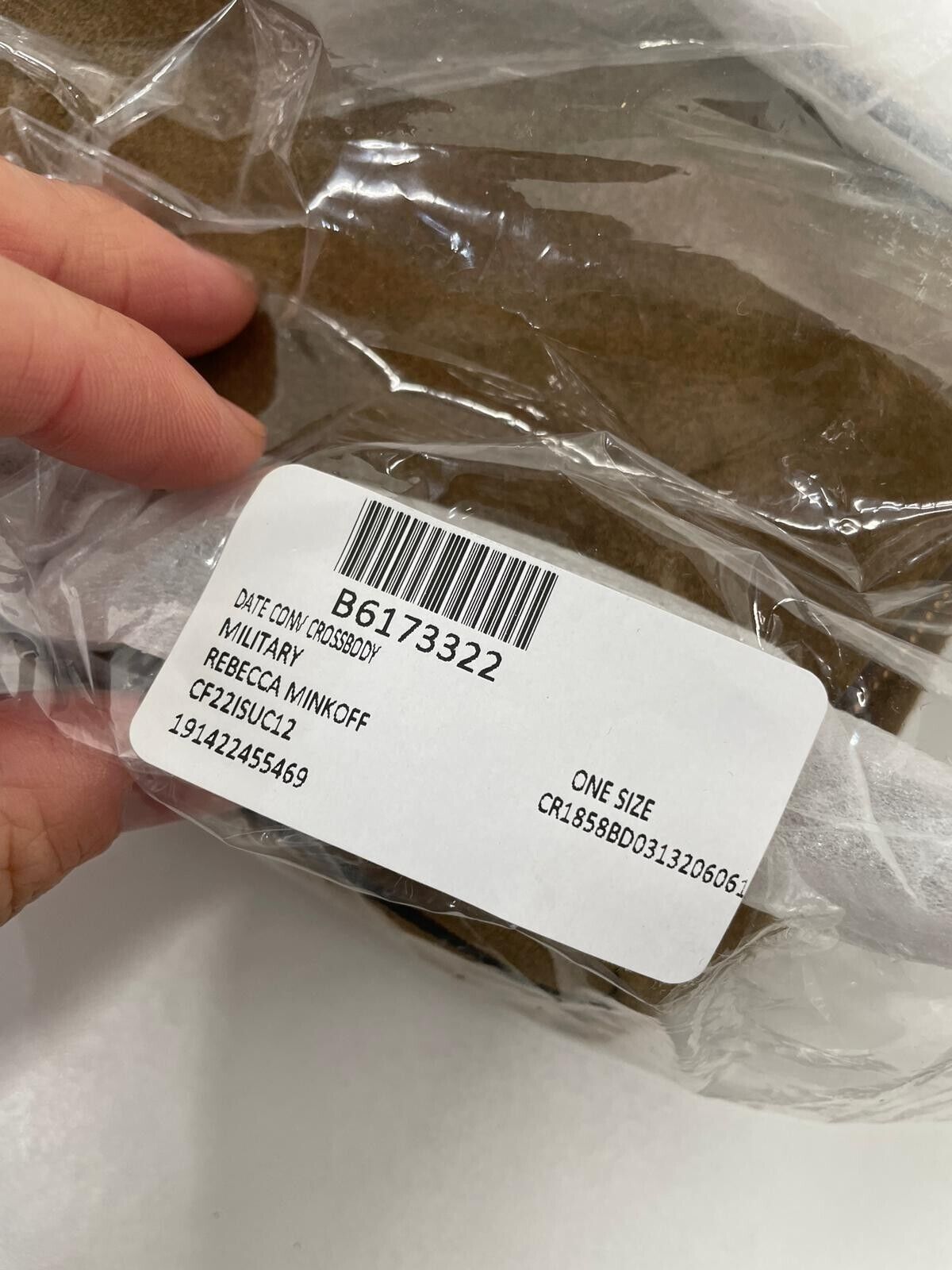 Rebecca Minkoff Date Convertible Foldover Crossbody Suede Bag Purse Military