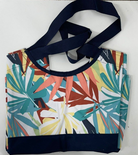 Thirty One Womens Pick Up & Go Tote Painted Palms Canvas Bag Carry