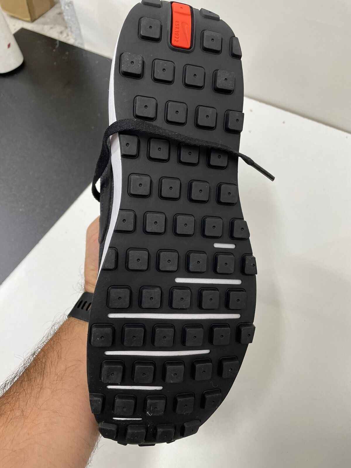 Nike Mens 9 Waffle One Trainers Running Sneakers Shoes DA7995 Black White