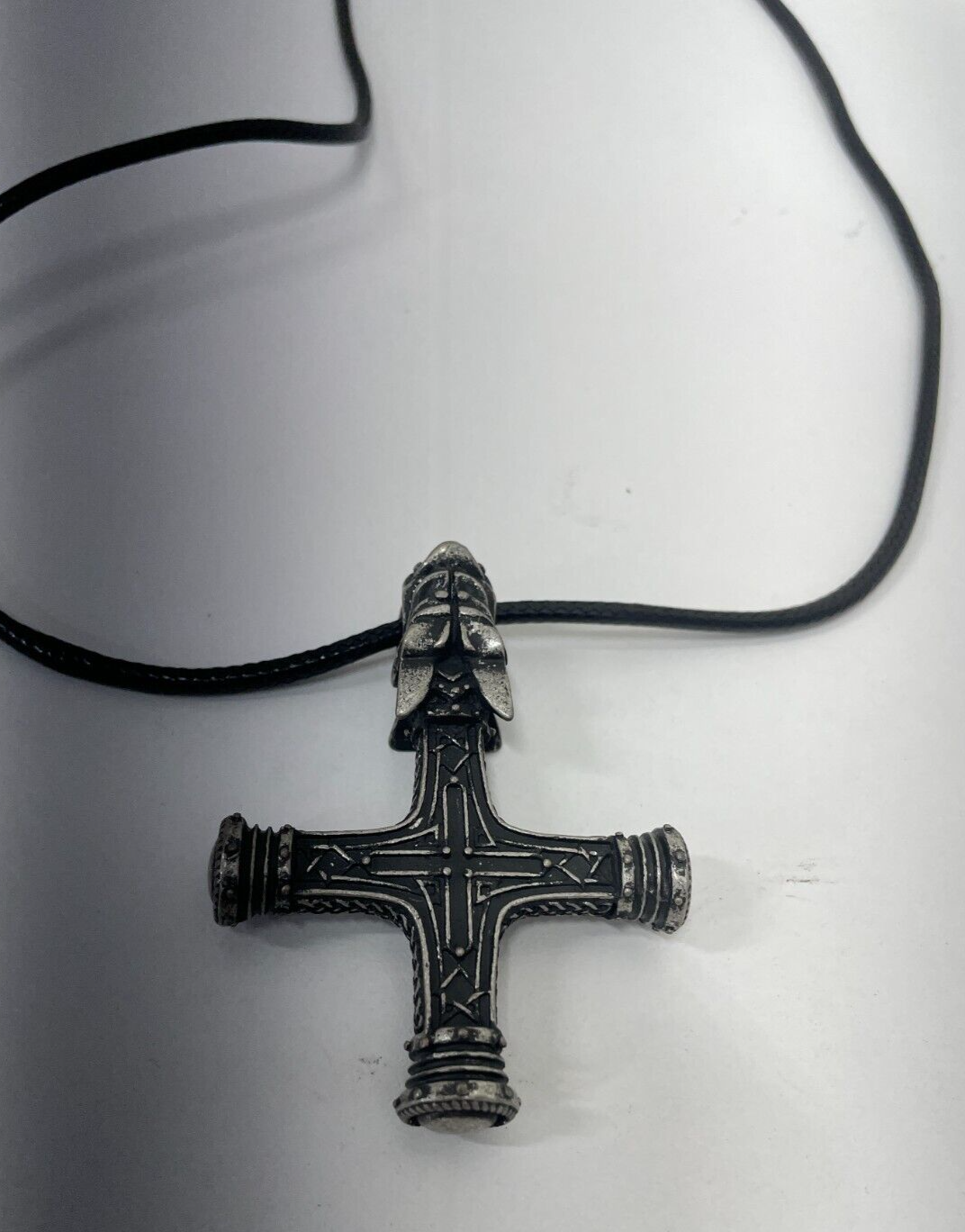 Killstar Women's Wolf Cross Pendant Necklace Silver Metal KSRA000825 Mens