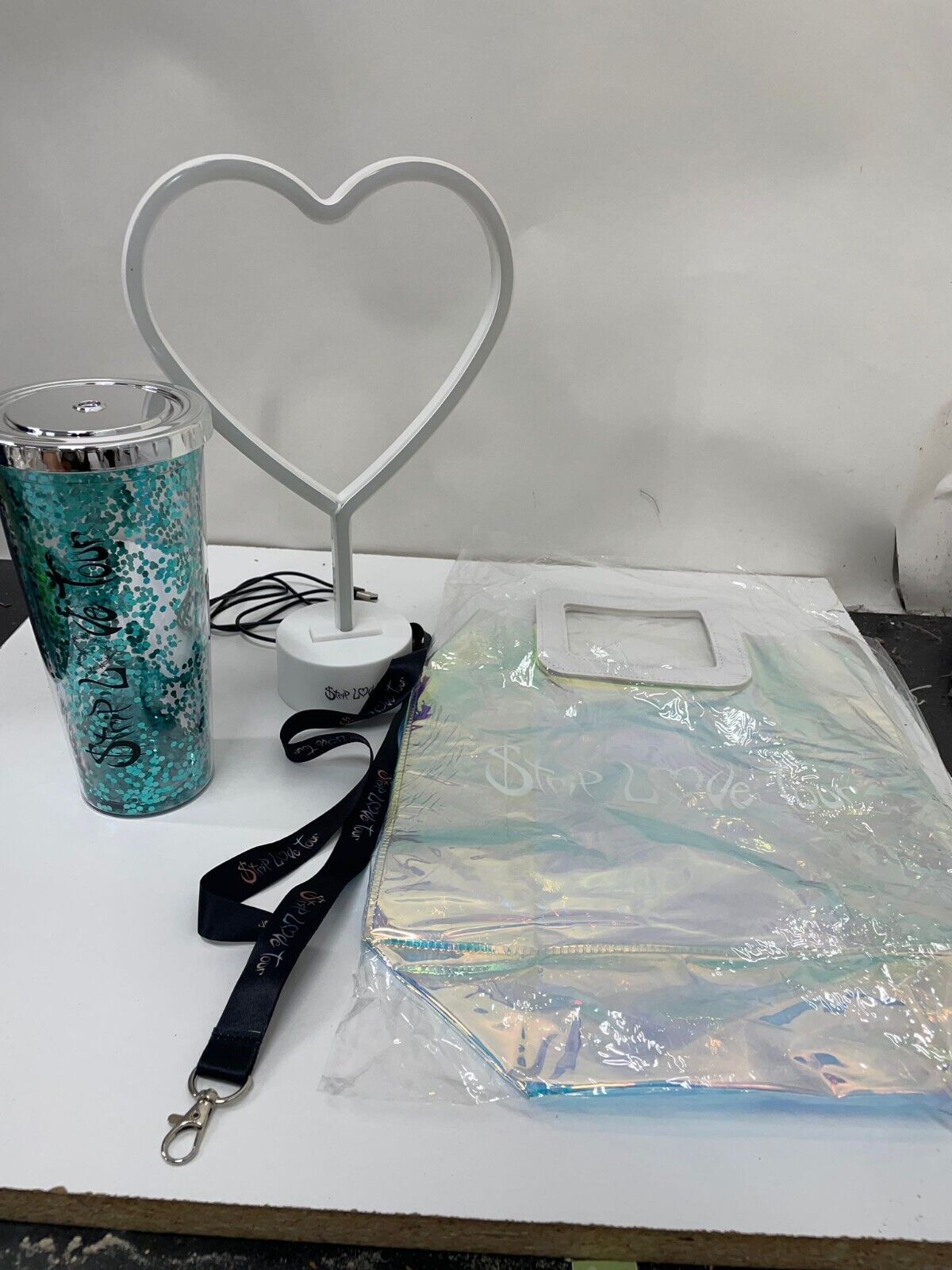 Karol G Strip Love World Tour Official Merch Tube Lamp Light Tote Bag Tumbler