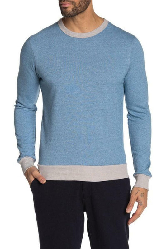 Alternative Apparel Mens 2XL Eco Storm Blue Ringer Champ Pullover Sweatshirt